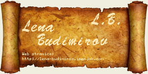 Lena Budimirov vizit kartica